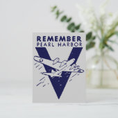 WWII Blue Remember Pearl Harbor Postkarte (Stehend Vorderseite)