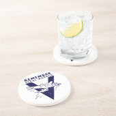 WWII Blue Remember Pearl Harbor Sandstein Untersetzer (Seite)