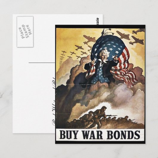 Wwii Bonds21 Postkarte (Vorne/Hinten)
