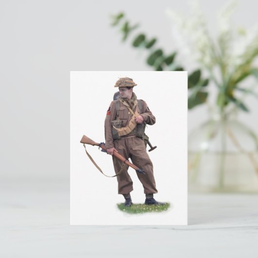 WWII British "Tommy" Postkarte (Stehend Vorderseite)