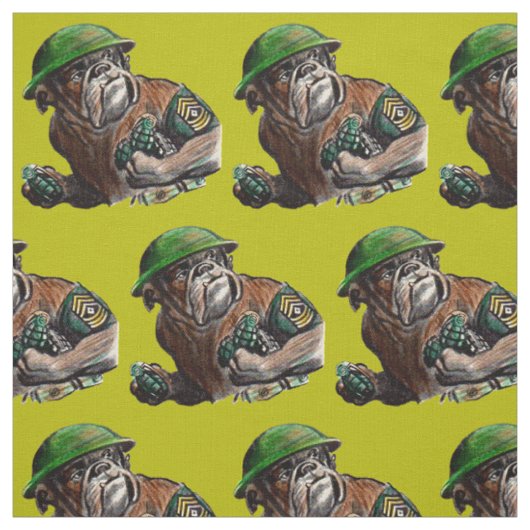 WWII-Bulldogge Soldat Sgt. Rover Stoff (Muster)
