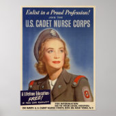 WWII Cadet Nurse Corps Poster (Vorne)