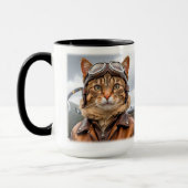 WWII Cat Fighter Pilot Tasse (Links)