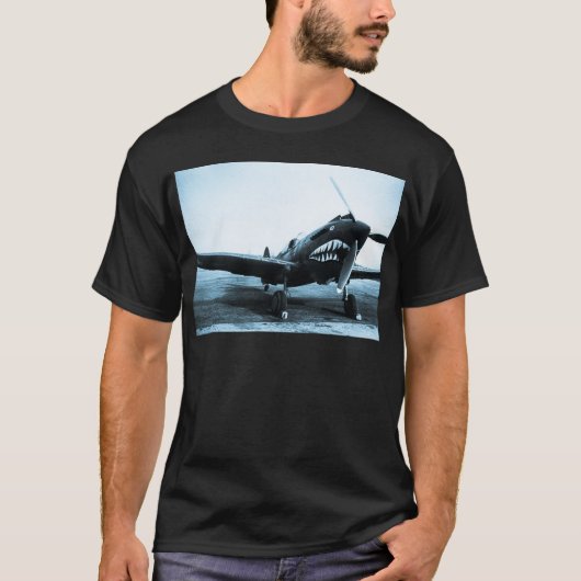 WWII das Flying Tigers Curtiss P-40 T-Shirt (Vorderseite)