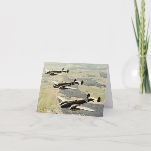 WWII drei Messerschmitt ME-110 Karte (Vorderseite)