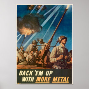 WWII: Em mit mehr Metall Poster