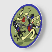 WWII EOD Rabbit Große Wanduhr (Winkel)