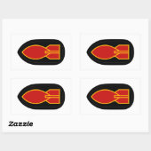 WWII EOD RECHTECKIGER AUFKLEBER (Blatt)