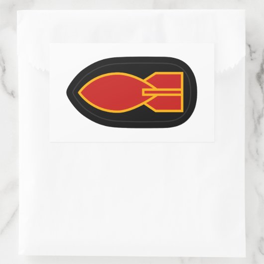 WWII EOD RECHTECKIGER AUFKLEBER (Tasche)