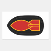 WWII EOD RECHTECKIGER AUFKLEBER (Vorderseite)