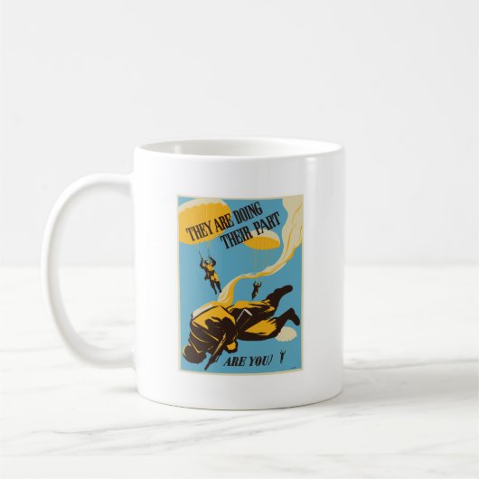 WWII Fallschirmjäger Kaffeetasse (Links)