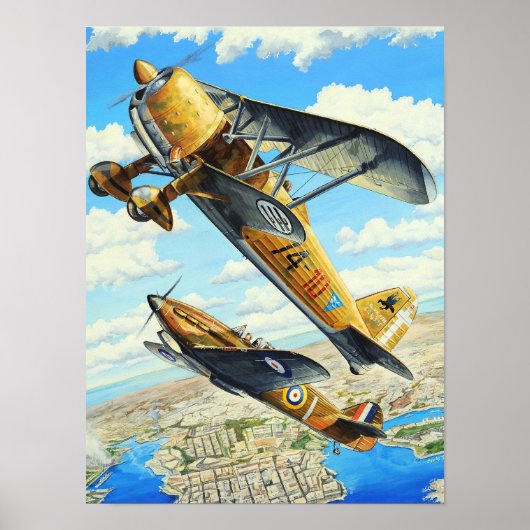 WWII FIAT CR.42 POSTER (Vorne)