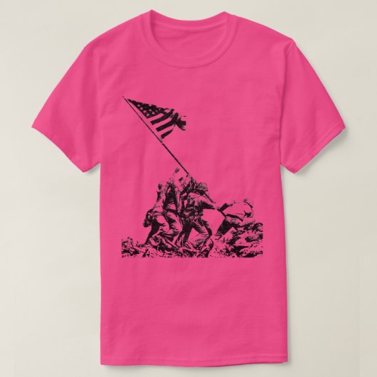 WWII-Flagge auf Iwo Jima T-Shirt (Design vorne)