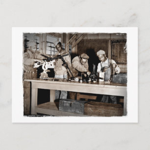 WWII-Flugzeugwaffenwarte Postkarte