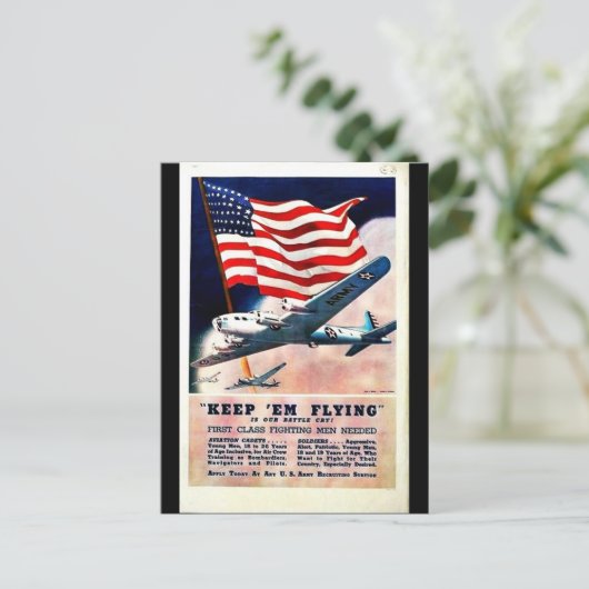 Wwii Flying1 Postkarte (Stehend Vorderseite)