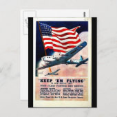Wwii Flying1 Postkarte (Vorne/Hinten)