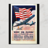 Wwii Flying1 Postkarte (Vorderseite)