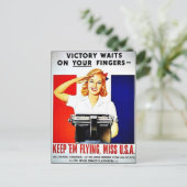 Wwii Flying2 Postkarte (Stehend Vorderseite)