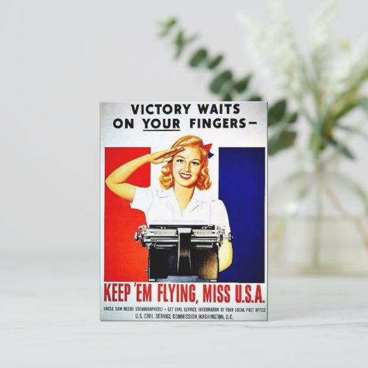 Wwii Flying2 Postkarte (Stehend Vorderseite)