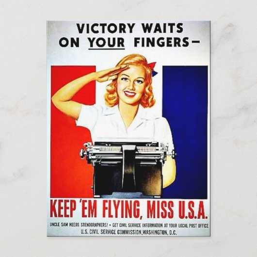 Wwii Flying2 Postkarte (Vorderseite)