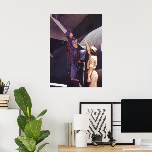 WWII - Frauen-Luftverkehrsmechanismus Poster (Heimbüro)