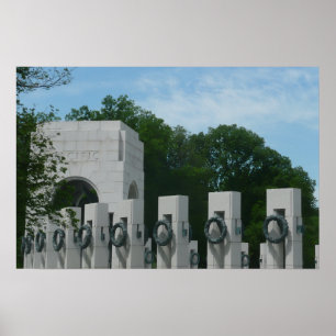 WWII-Gedenkkranz II in Washington DC Poster