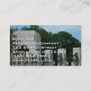WWII-Gedenkkranz II in Washington DC Visitenkarte
