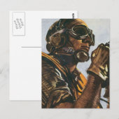WWII Gunner Postkarte (Vorne/Hinten)