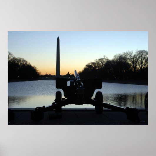 WWII Howitzer-Silhouette Poster (Vorne)