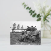 WWII KIA British Firefly Tank, Holland Postkarte (Stehend Vorderseite)