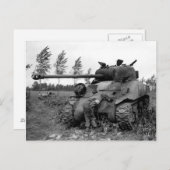 WWII KIA British Firefly Tank, Holland Postkarte (Vorne/Hinten)