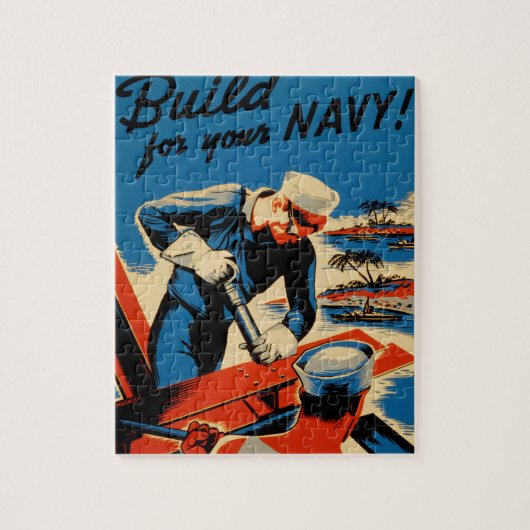 WWII Marine-Plakat-Entwurf Puzzle (Vertikal)