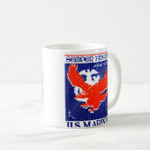 WWII Marineinfanteriekorps-Plakat Kaffeetasse (VorderseiteRechts)