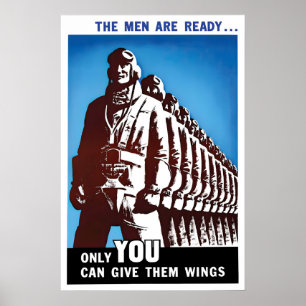 WWII Motorrad-Propagandaposter Kanada - Geben Poster