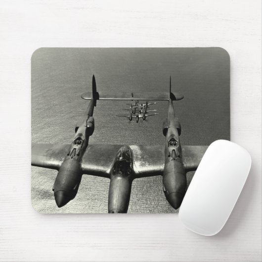 WWII P-38 Lightnings Mousepad (Mit Mouse)