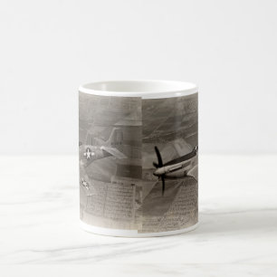 WWII P-51 Mustang im Flug Kaffeetasse