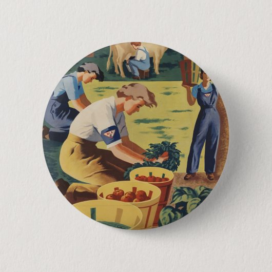 WWII - Patriotische Plakatschaltfläche Button (Vorderseite)