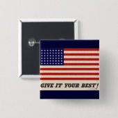 WWII - Patriotische Plakatschaltfläche Button (Vorne & Hinten)