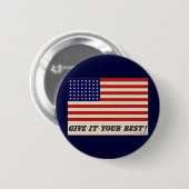 WWII-patriotischer Plakat-Button Button (Vorne & Hinten)