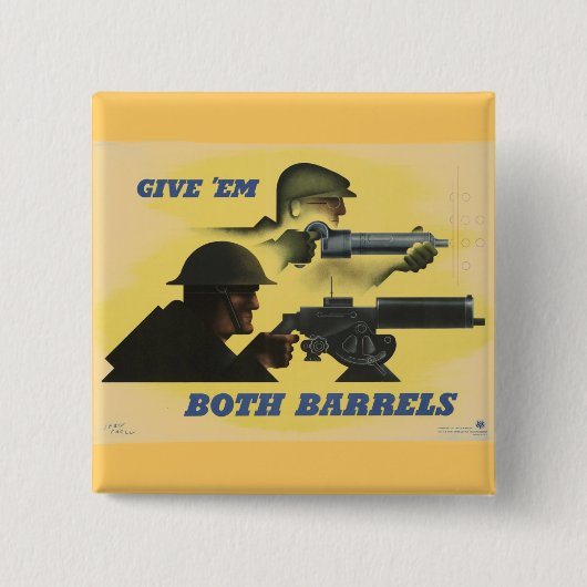 WWII patriotischer Poster Button (Vorderseite)
