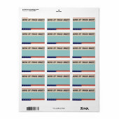 WWII Patriotisches Poster-Adressetikett Adressaufkleber (Vorne)