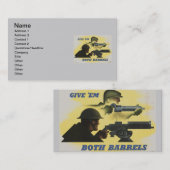 WWII Patriotisches Poster-Visitenkarte Visitenkarte (Vorne/Hinten)