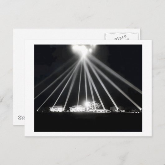 WWII Pearl Harbour Searchlights Postkarte (Vorne/Hinten)