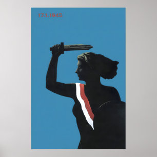 WWII-Plakat Polen Befreiung von Warschau 17.01.194 Poster
