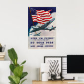 WWII-Plakat US Air Force Keep Them Flying Poster (Heimbüro)