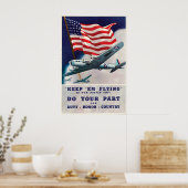 WWII-Plakat US Air Force Keep Them Flying Poster (Küche)