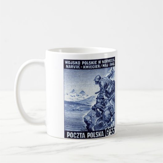 WWII polnische Armee in Narvik, Norwegen Kaffeetasse (Links)