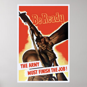 WWII-Propagandaplakat Kanada - Sei bereit, Vintage Poster