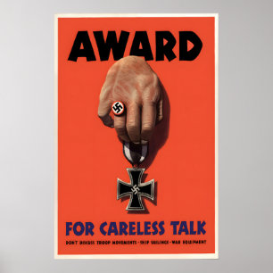 WWII-Propagandaplakat USA-Auszeichnung für unachts Poster