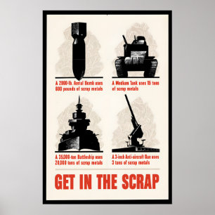 WWII-Propagandaposter: Tritt dem Schrott-Programm  Poster